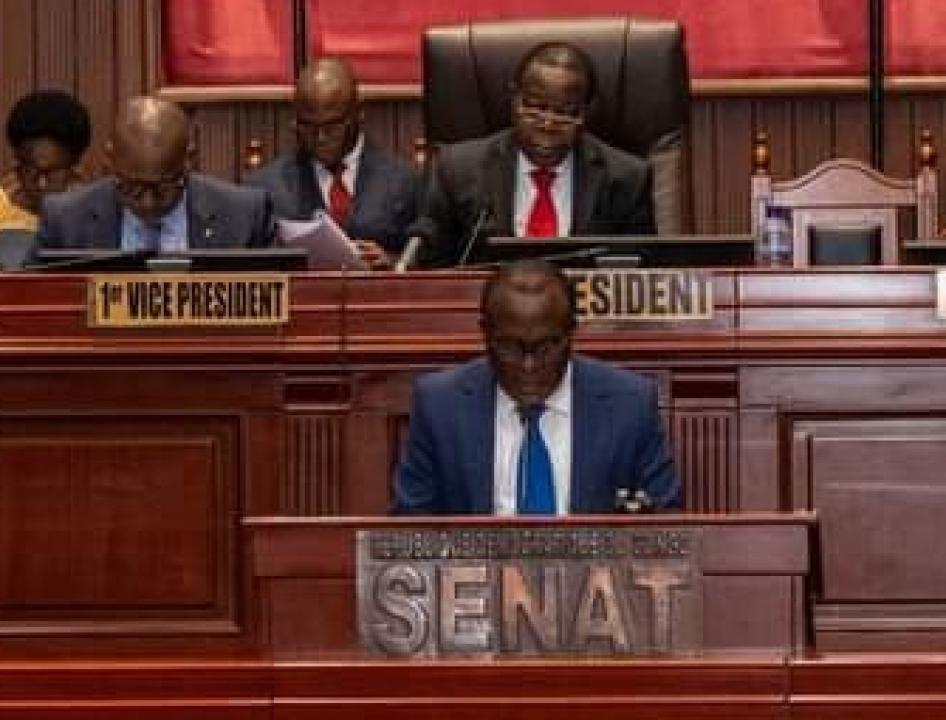 Claude-François Kabulo Mwana Kabulo au Sénat de la RDC.