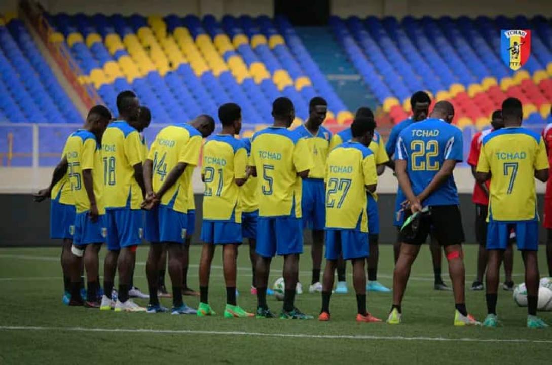 Les Sao Locaux du Tchad lors d'une séance d'entraînement au stade des martyrs de Kinshasa. 