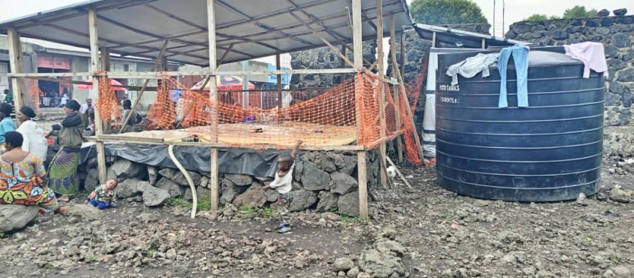 Le site de déplacés à Nyiragongo.