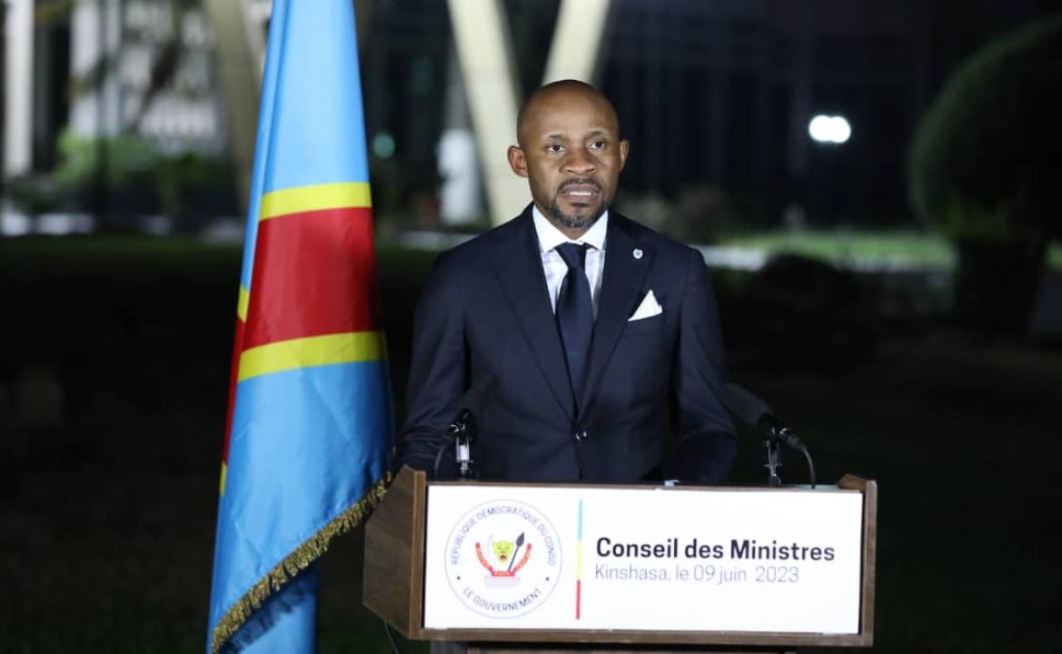 Le porte-parole du gouvernement et ministre de communication et des médias, Patrick Muyaya 