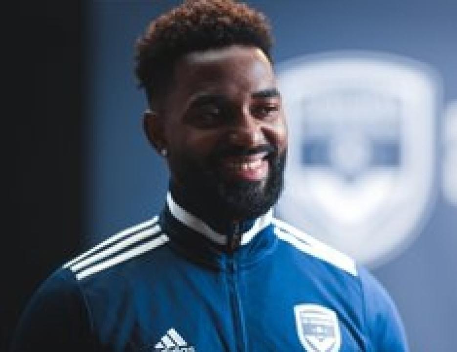 Vital Nsimba sous les couleurs de Girondins Bordeaux.
