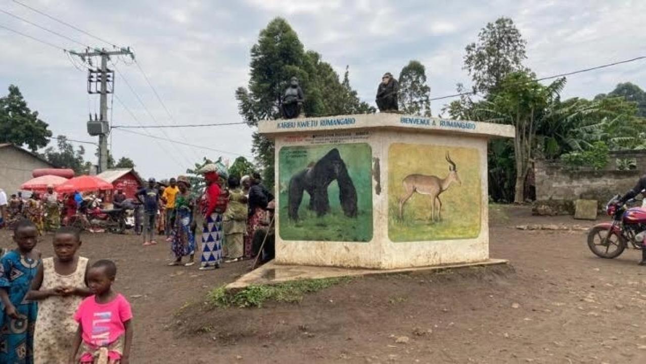 Entrée de la ville de Rumangabo, dans le Rutshuru, RDC, [ Photo RFI]