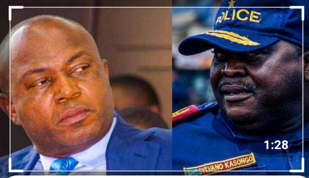  Le gouverneur de la ville de Kinshasa, Gentiny Ngobila et le général Sylvano Kasongo.