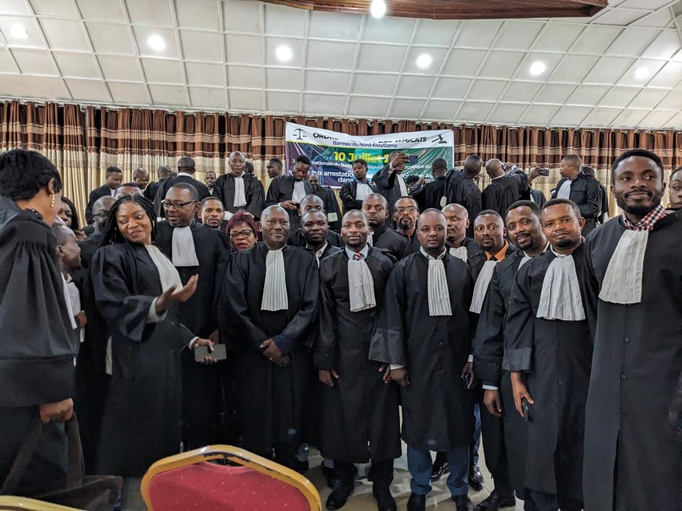Les avocats de Goma après la célébration de la journée nationale de barreaux