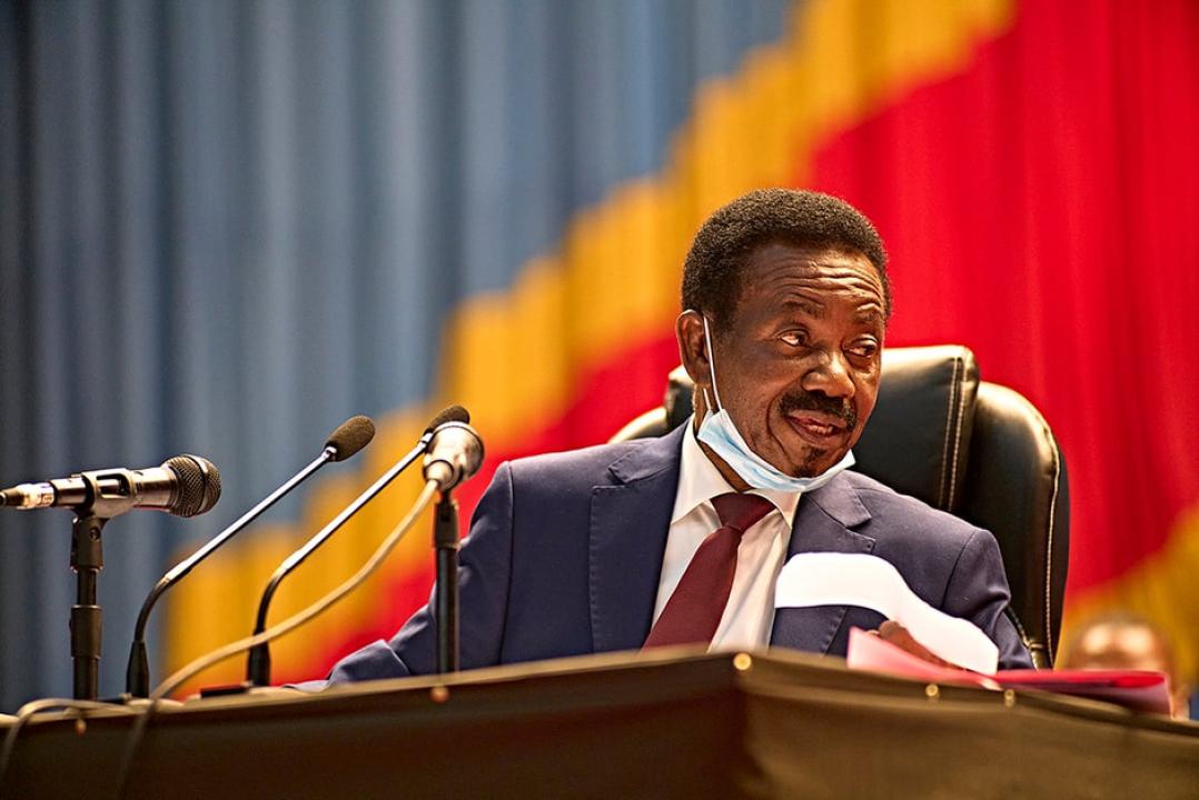 Christophe Mboso N'kodia, président de l'Assemblée nationale depuis décembre 2020