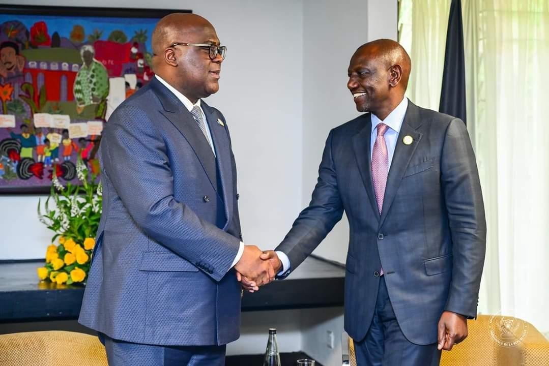 Le Président Félix Tshisekedi et son homologue kényan William Ruto.