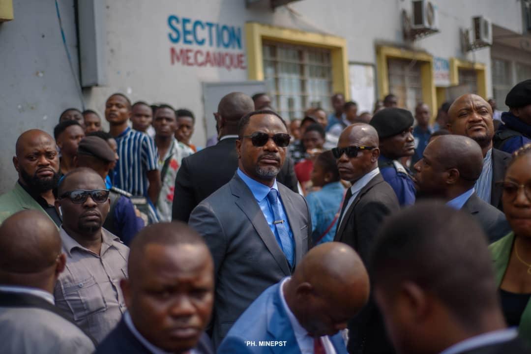 Le ministre de l'EPST Tony Mwaba lors de sa descente à l'ITI/Gombe