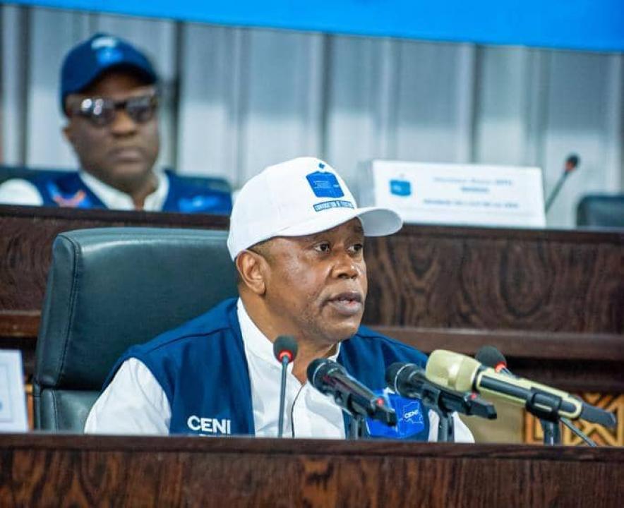 Le Président de la CENI, Denis Kadima lors d'un échange avec les jeunes à la salle de conférence internationale des affaires étrangères
