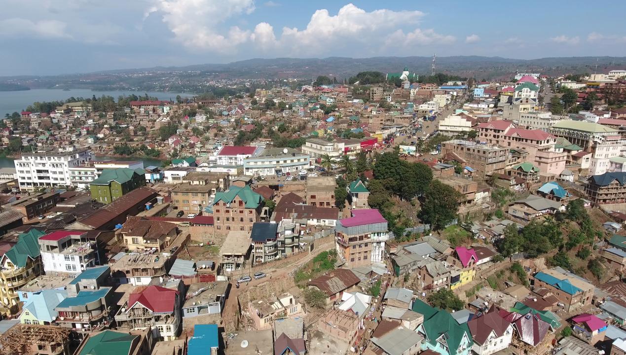 La ville de Bukavu, chef lieu de la province du sud-kivu.