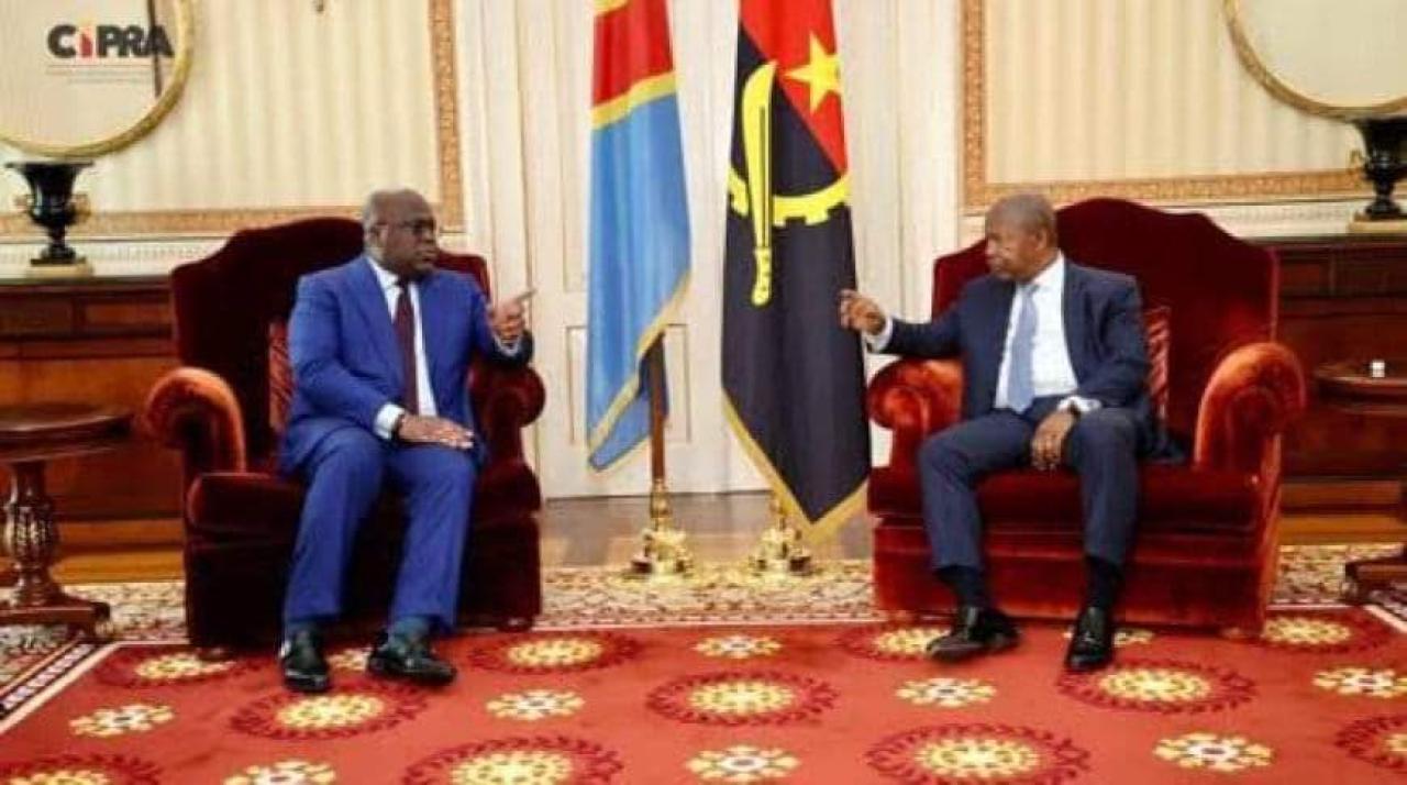 Le Président Félix Tshisekedi et son homologue angolais Joao Lourenço