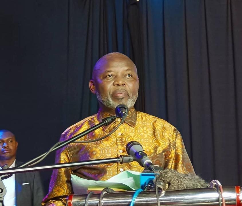 Vital Kamerhe lors de son allocution après sa désignation à nouveau comme Président national de l'Union pour la nation congolaise (UNC).