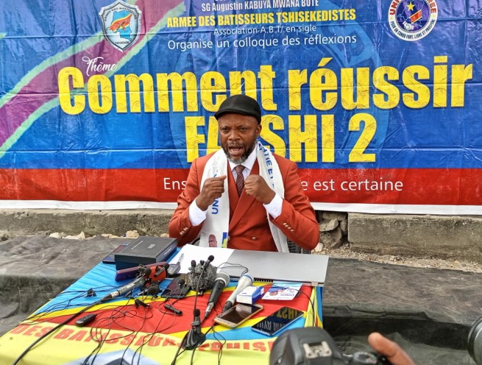 Fils Mukoko, président de l'Armée des Bâtisseurs Tshisekedistes (ABT).