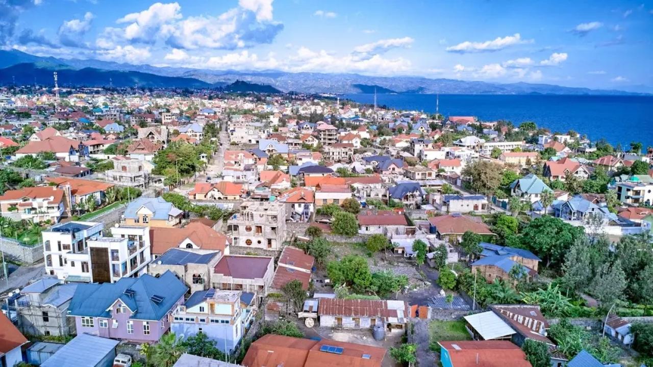 La ville de Goma, chef lieu de la province du Nord-Kivu.