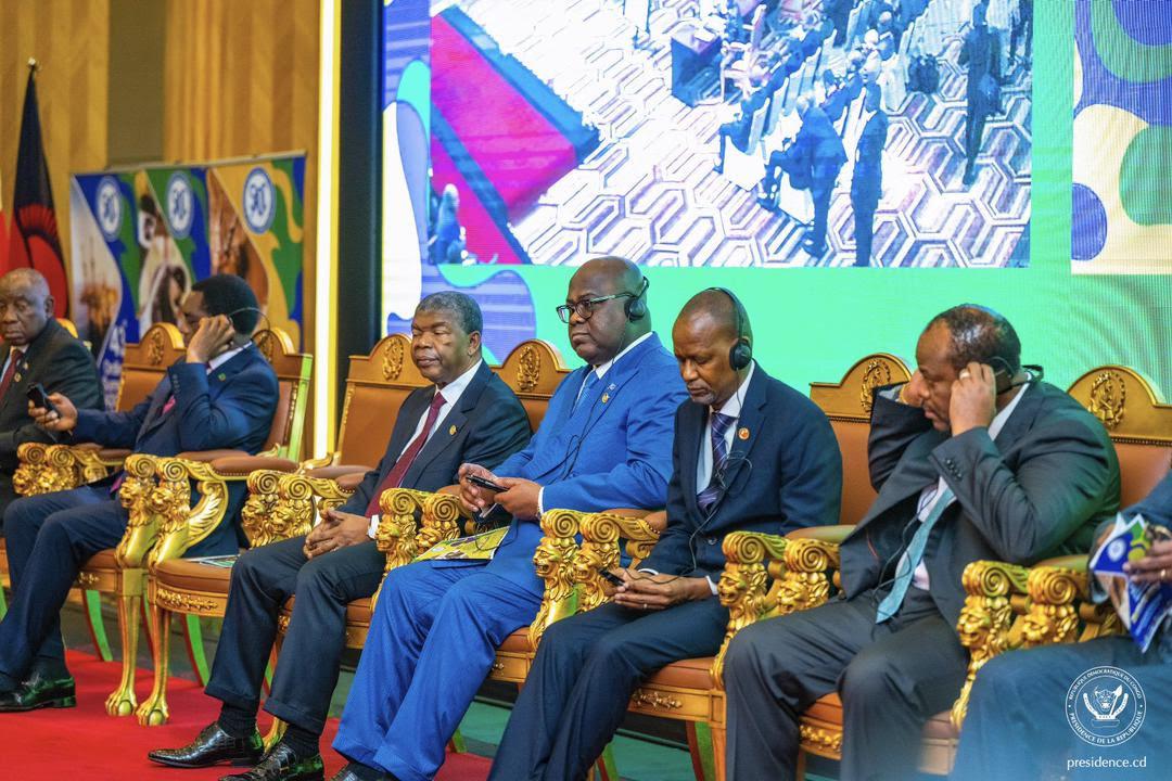 Le Président Félix Tshisekedi aux côtés de ses homologues, lors du 43e sommet de la SADC