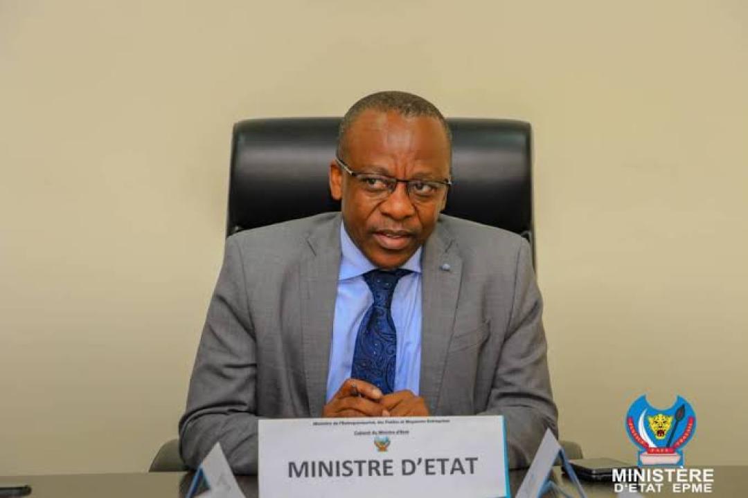 Le ministre d'État, ministre en charge de la Décentralisation et Réformes Institutionnelles, Eustache Muhanzi Mubembe
