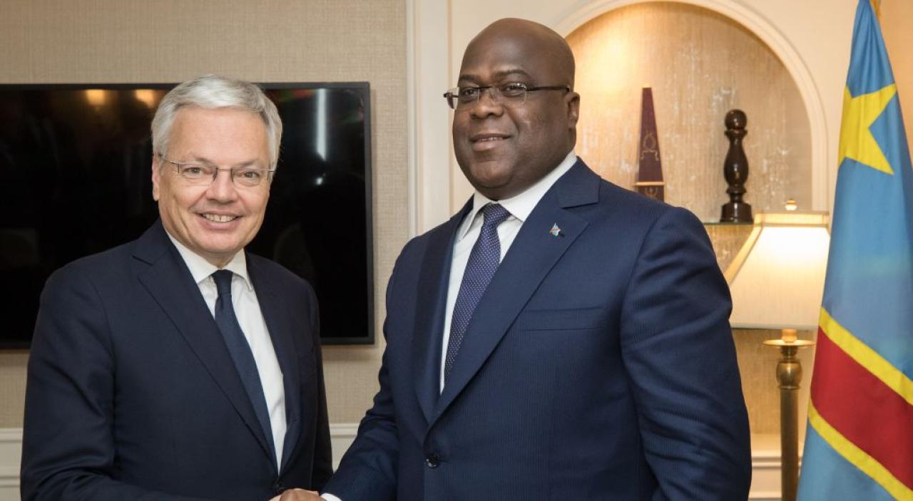 De gauche à droite, Didier Reynders et Félix Tshisekedi