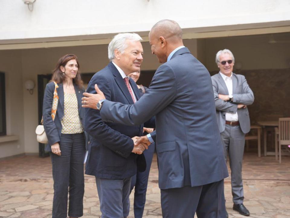 Le commissaire européen à la justice, Didier Reynders reçu par Moïse Katumbi à Lubumbashi.