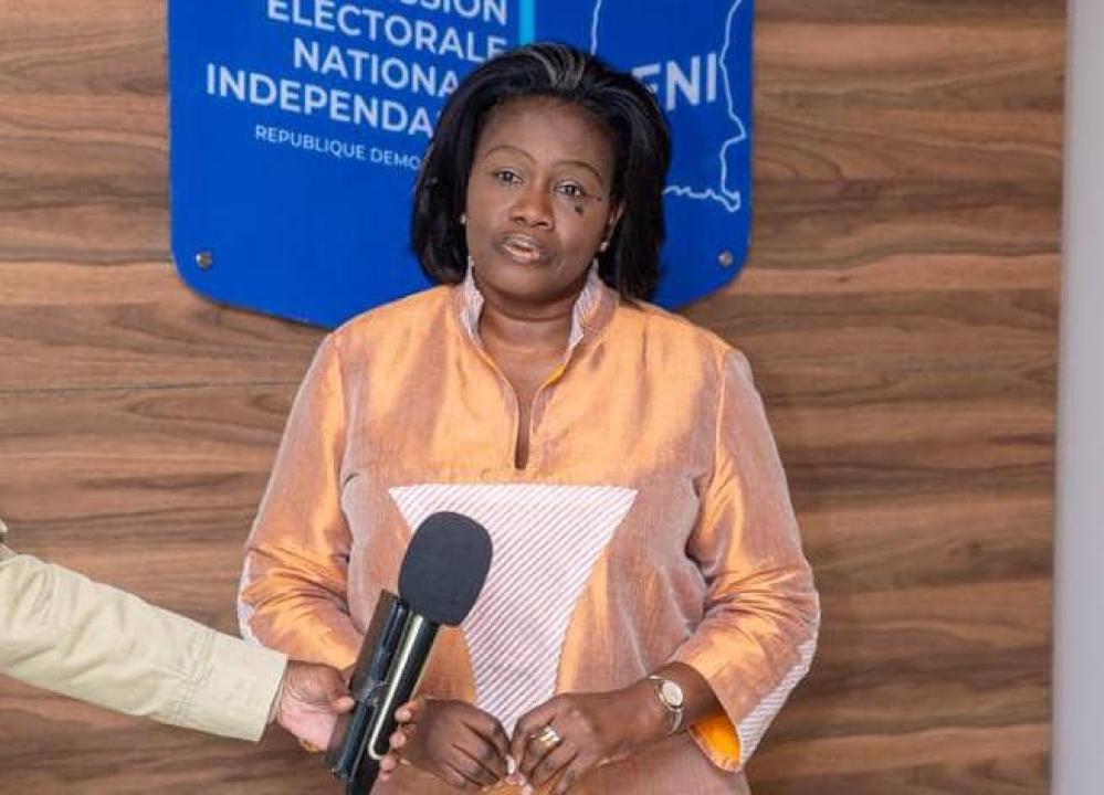 Michelle Ndiaye Ntab, représentante permanente de l'UA en RDC après sa rencontre avec le Président de la CENI, lundi 18 septembre.