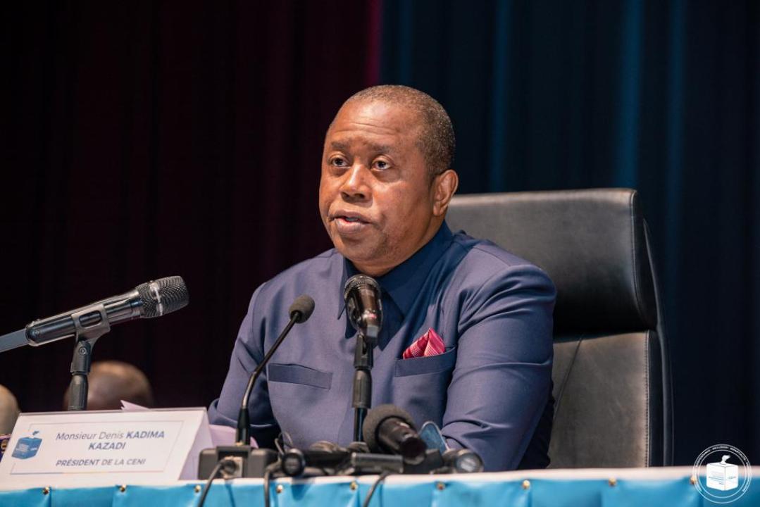 Le Président de la CENI, Denis Kadima lors d'un cadre de concertation avec la société civile 