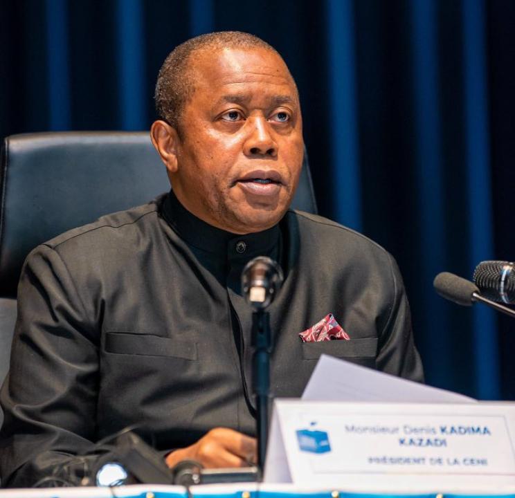 Le Président de la CENI, Dénis Kadima, lors du cadre de concertation avec la société civile, jeudi 21 septembre 2023.
