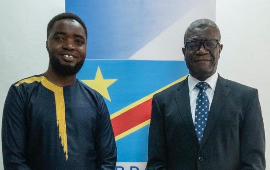 L'activiste Josué Wallay et le candidat à la présidentielle Denis Mukwege [photo d'illustration]