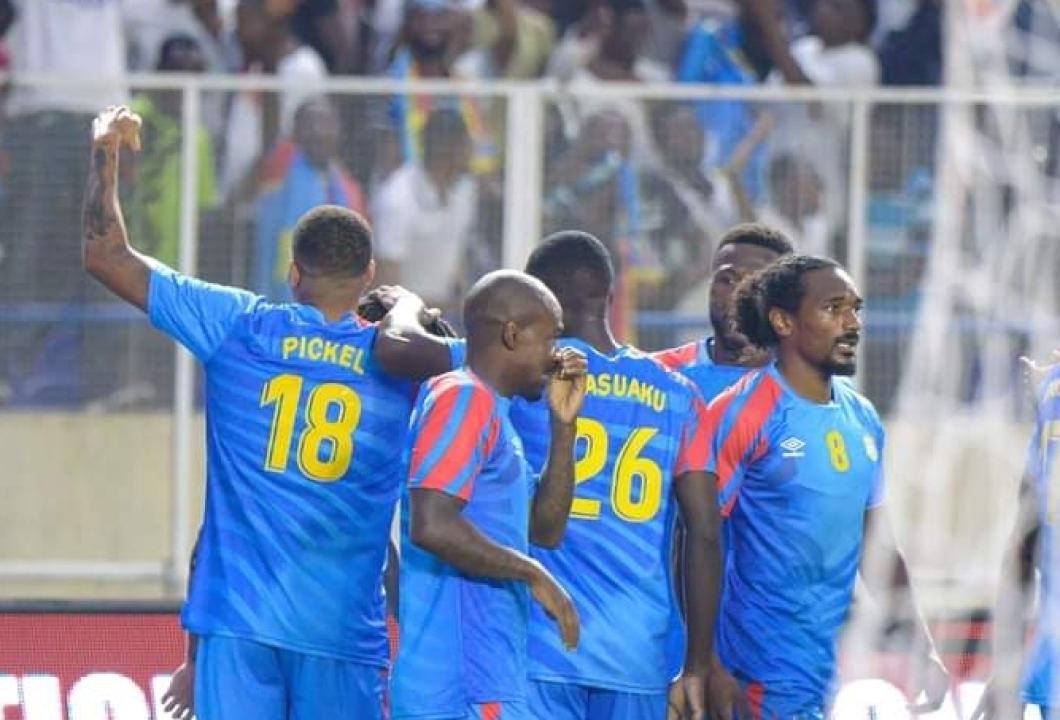 Les Léopards de la RDC en pleine célébration d'un but lors de la rencontre face aux Crocodiles du Nil du Soudan. [Photo d'illustration]