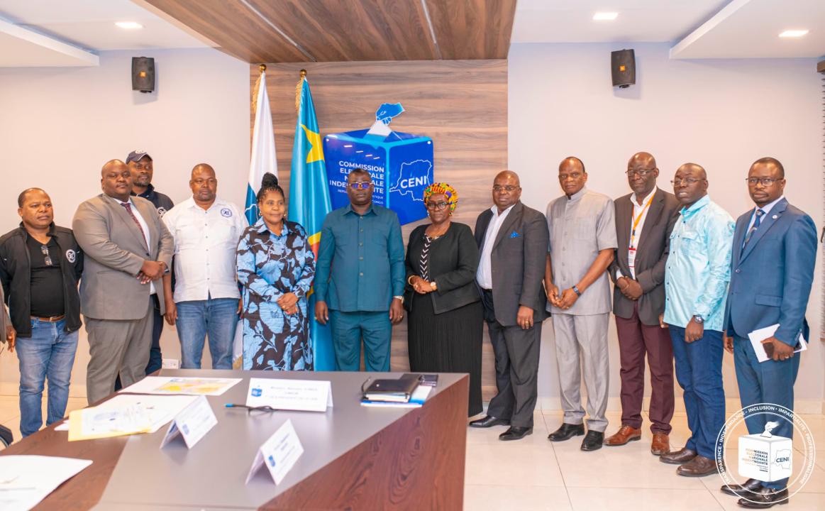 Une délégation de la SADC reçue à la CENI par le 1er premier vice-président de la CENI, jeudi 13 octobre 2023