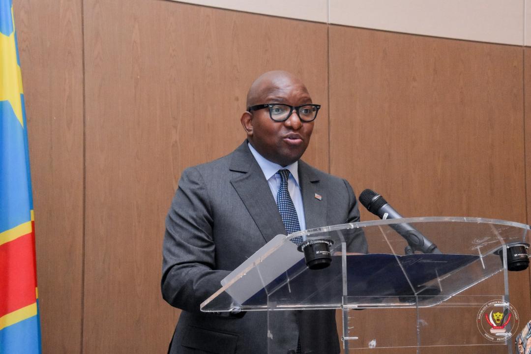 Premier ministre congolais sur la tribune de la 56ème session du conseil des ministres de l'OHADA.