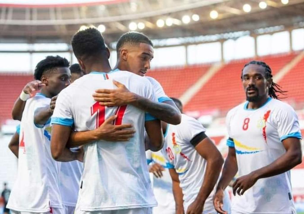 Les Léopards de la RDC en pleine célébration d'un but au stade Nueva Condomina de Murcia. [Photo d'illustration]