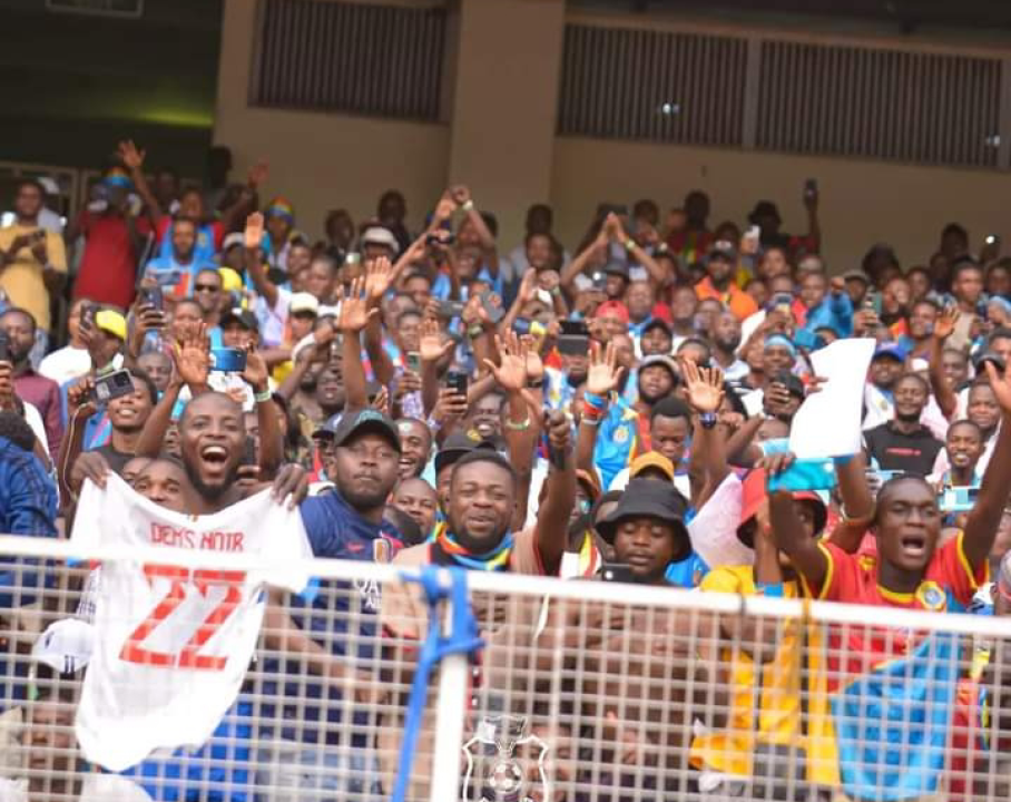 Les congolais en pleine célébration lors d'une affiche des Léopards au Stade des Martyrs. [Photo d'illustration]