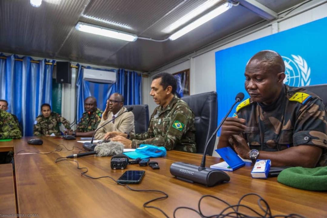 Les FARDC et la MONUSCO lors d'une conférence de presse conjointe [photo d'illustration]