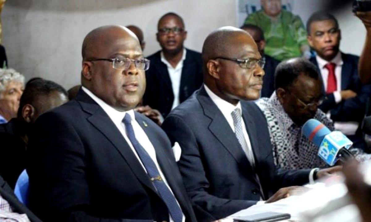 Félix Tshisekedi et Martin Fayulu lors d'un point de presse du Rassemblement de l'opposition [Photo d'illustration]