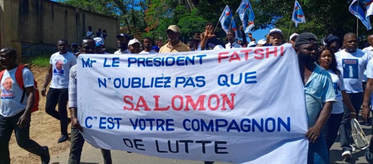 Les militants de l'Ensemble pour la République et autres forces vives dans les rues de Kindu