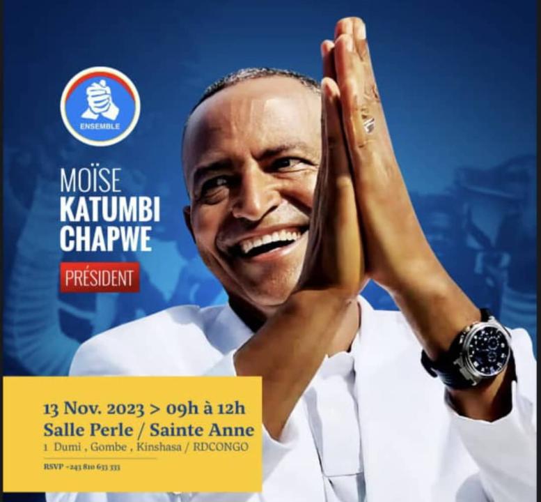 Visuel de la présentation du programme quinquennal de Moïse Katumbi