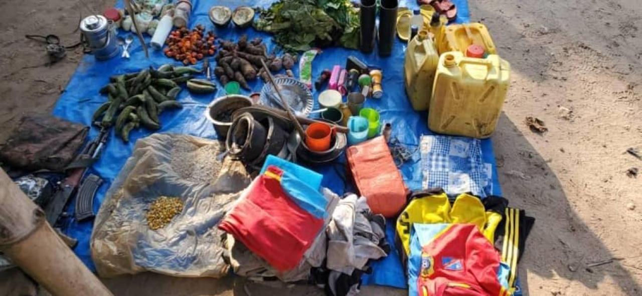 Des effets récupérés par les FARDC lors des combats contre les ADF