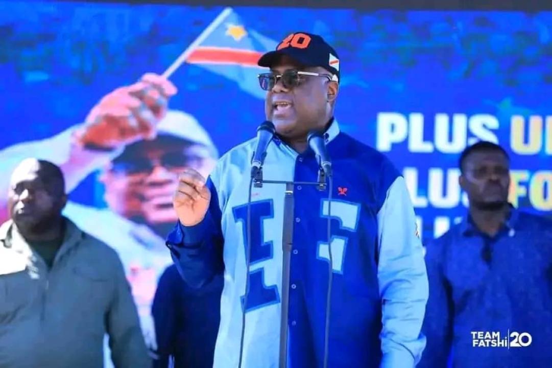 Le candidat président de la République Tshisekedi Tshilombo Félix Antoine lors de son passage au Kongo-Central