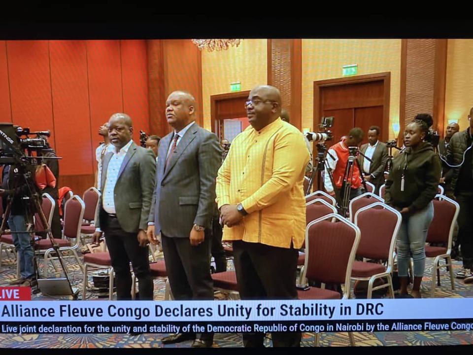 A côté de Bertrand Bisimwa, Corneille Nangaa lance officiellement le mouvement politico-militaire Alliance Fleuve Congo à Nairobi (Kenya)