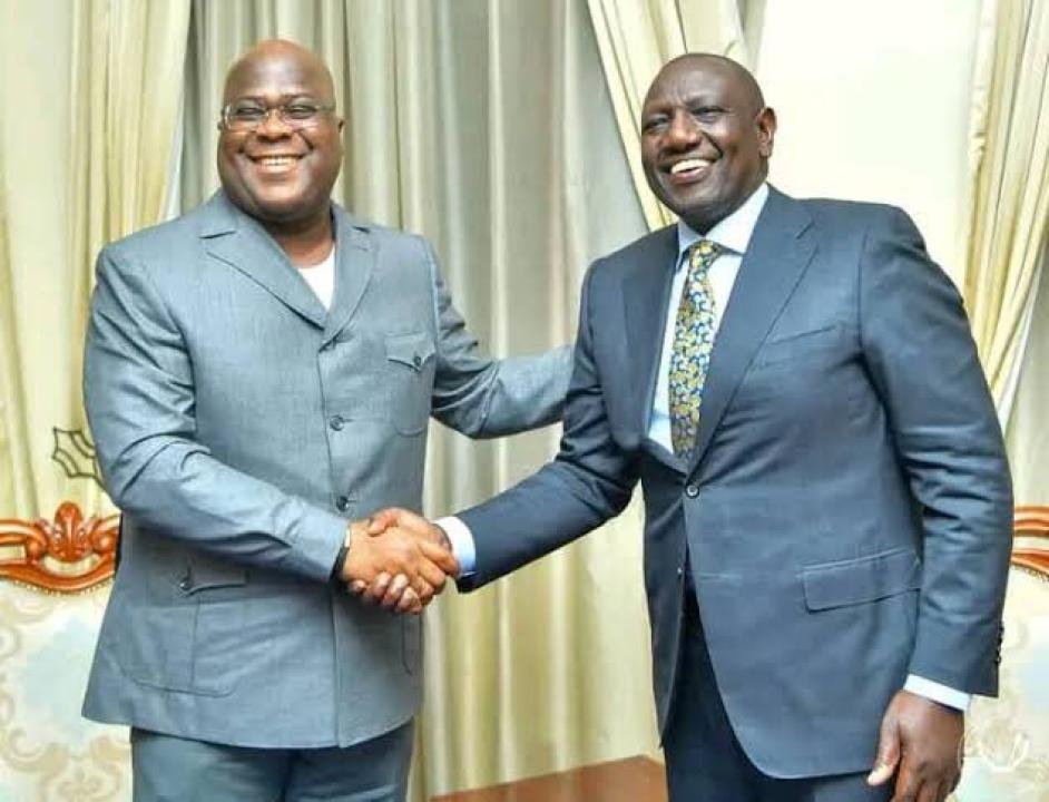 Le président Félix Tshisekedi et le président kényan William Ruto