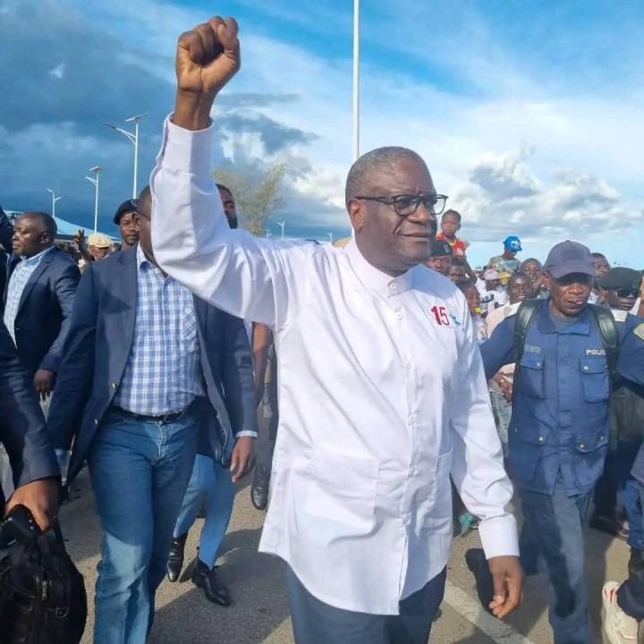 Le prix nobel congolais de la paix 2018 et candidat président de la République Dénis Mukwege
