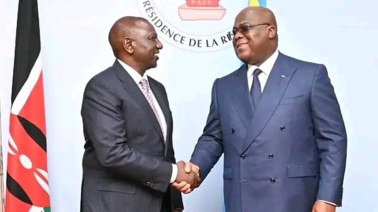 Le président Kenyan William Ruto et le président congolais Félix Tshisekedi