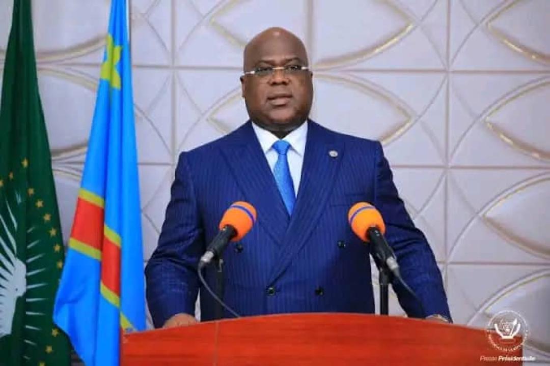 Félix Tshisekedi,  président congolais et candidat à sa propre succession