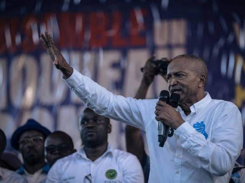 Moïse Katumbi en plein meeting à Kinshasa