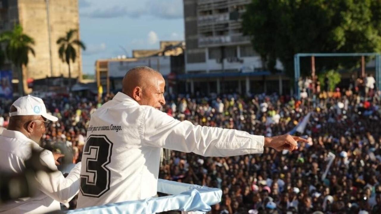 Moïse Katumbi lors de son meeting à Kisangani