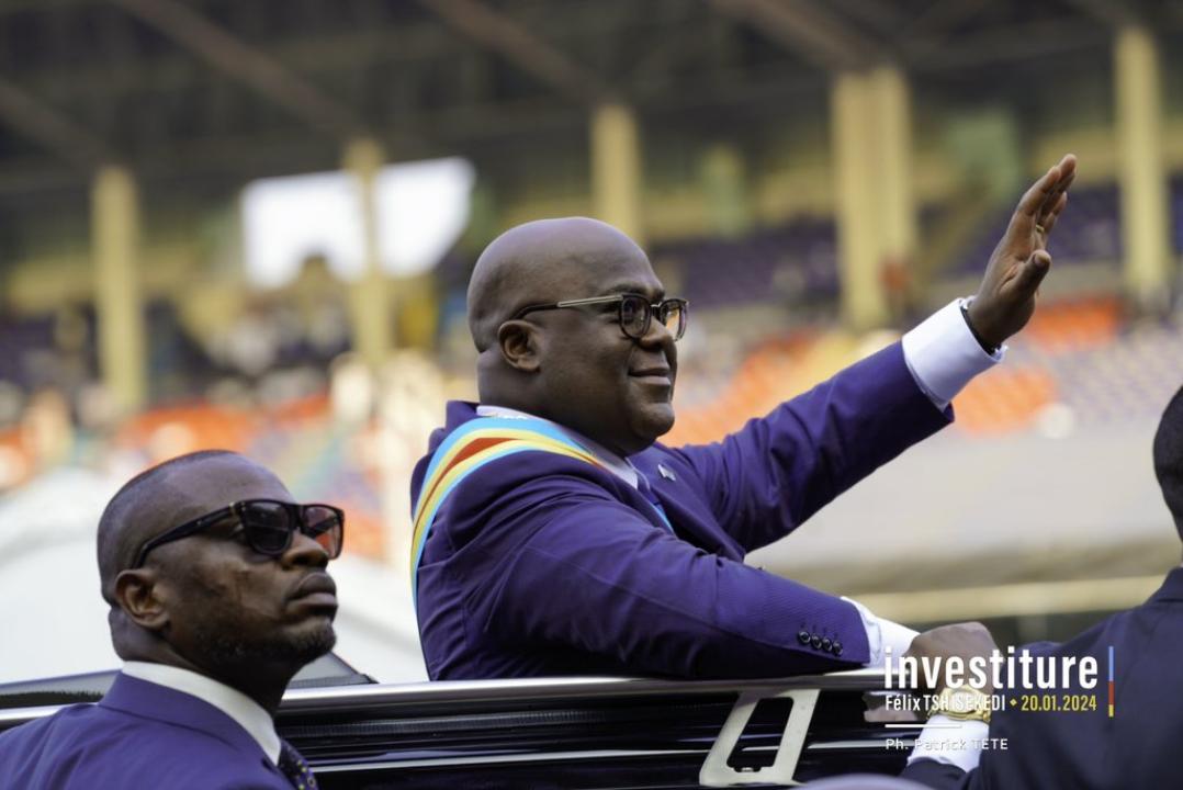 Félix Tshisekedi lors de la prestation de serment au stade des martyrs 