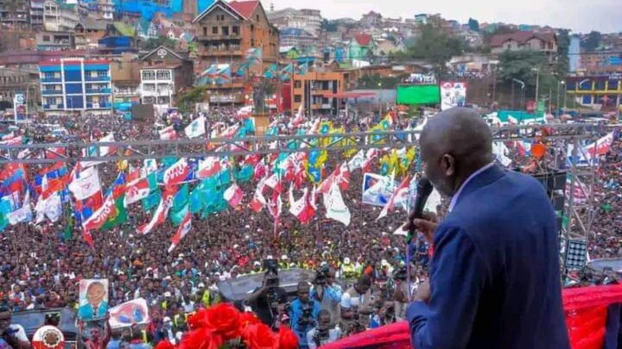 Vital Kamerhe en plein meeting à Bukavu (Sud-Kivu).