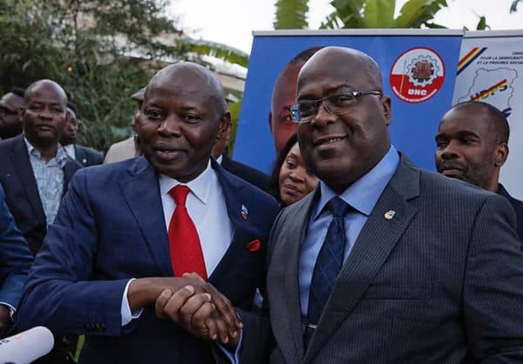 Félix Tshisekedi et Vital Kamerhe signent l'accord CACH à Nairobi, à l'aune de la présidentielle 2018. [Photo d'illustration].