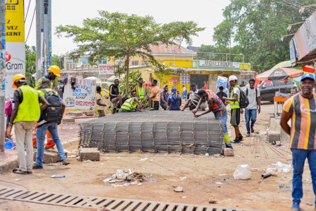 L'avenue Nguma, dans la Commune de Ngaliema,en pleine réhabilitation