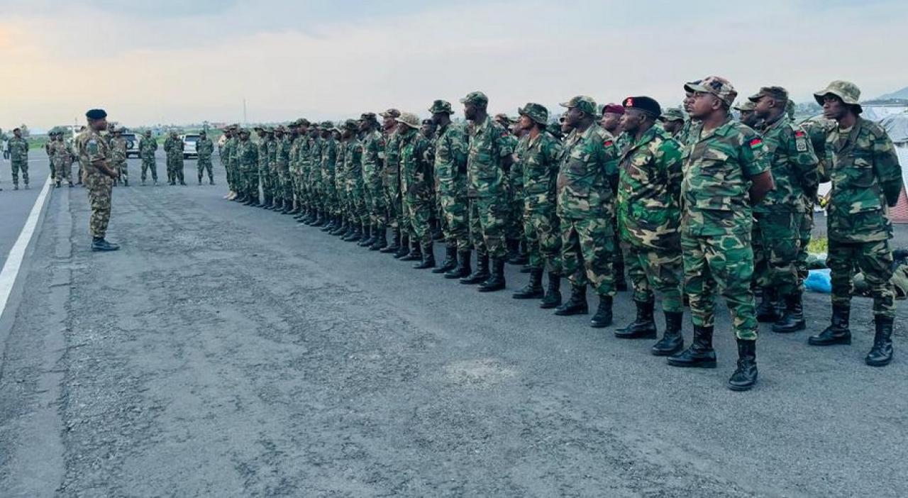 Un contingent de la SADC en parade à Goma (Nord-Kivu)
