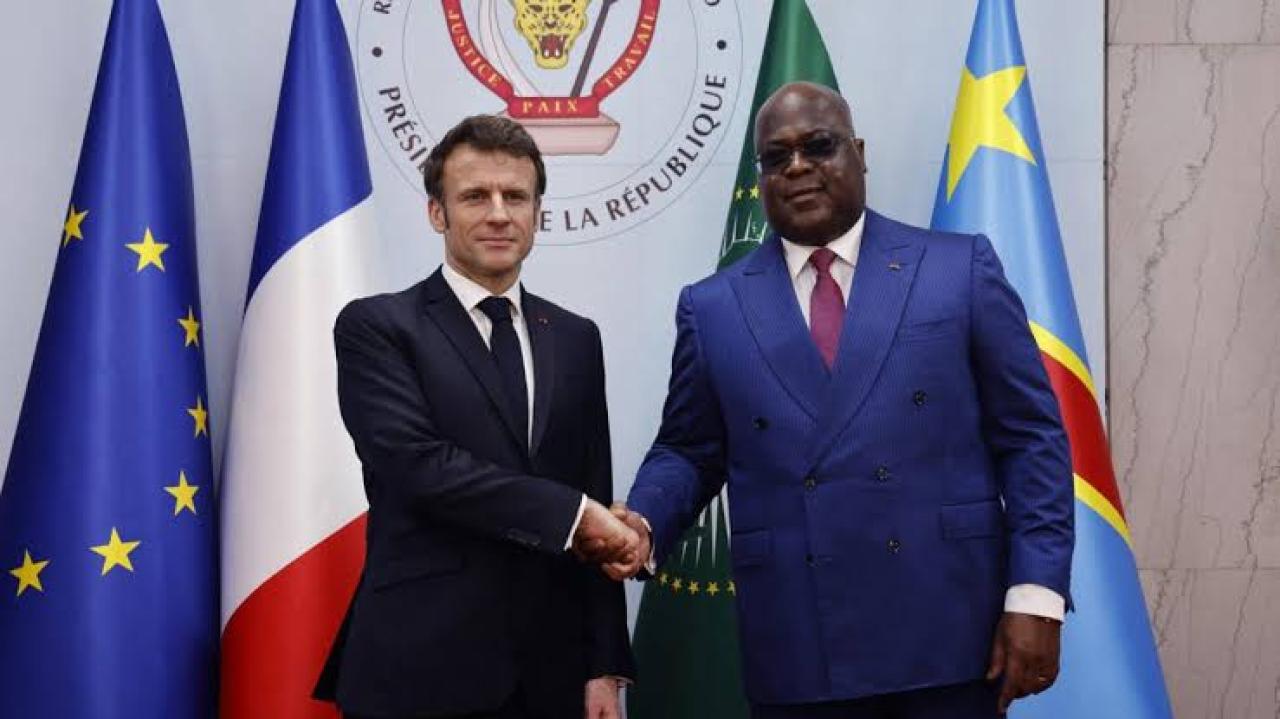 Le président français Emmanuel Macron et Félix Tshisekedi, président congolais [ Photo d'illustration].