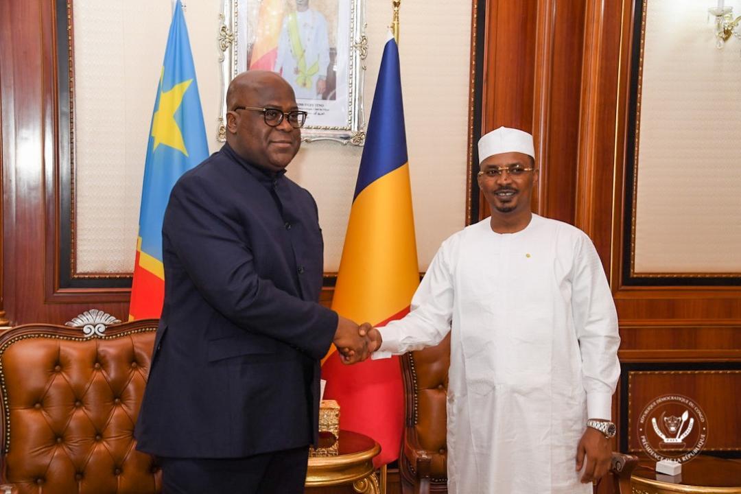 Le chef de l'État Félix Tshisekedi et le président de la République du Tchad